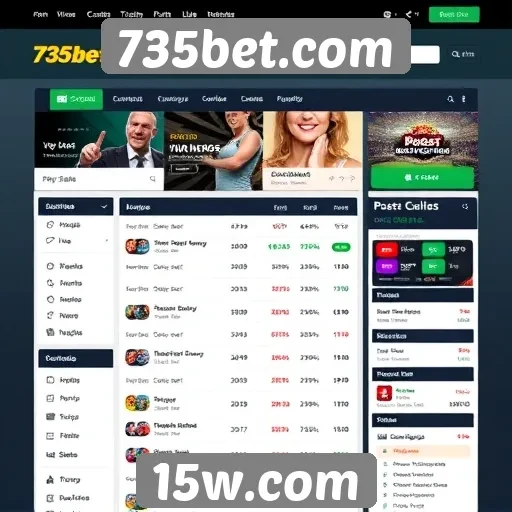 Exploração da interface do usuário no 735bet.com